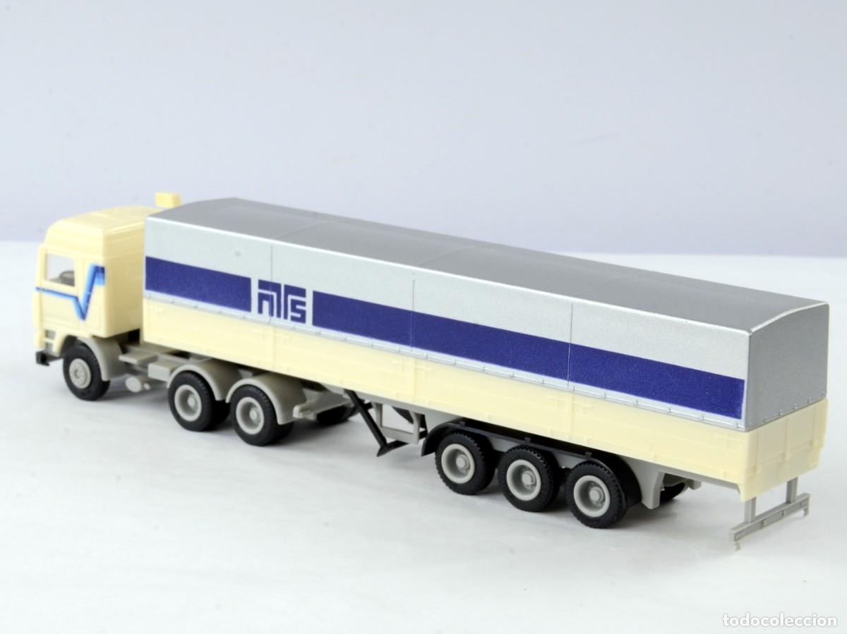 Coches a escala: Herpa Escala 1:87 H0 Cami&oacute;n Articulado Volvo F12 Globetrotter Nordisk Impecable con Caja