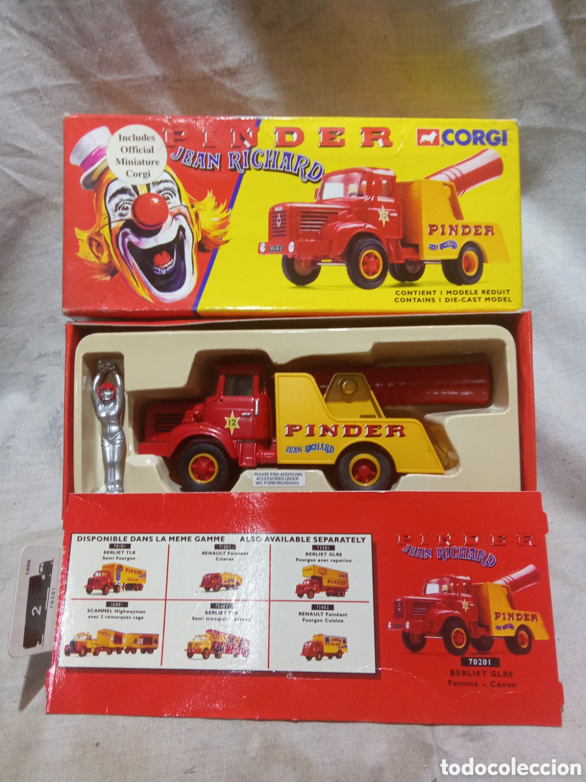Modellautos: CIRCO PINDER, BERLIET GLR8 FEMME-CANON 1:50, JEAN RICHARD EN CAJA