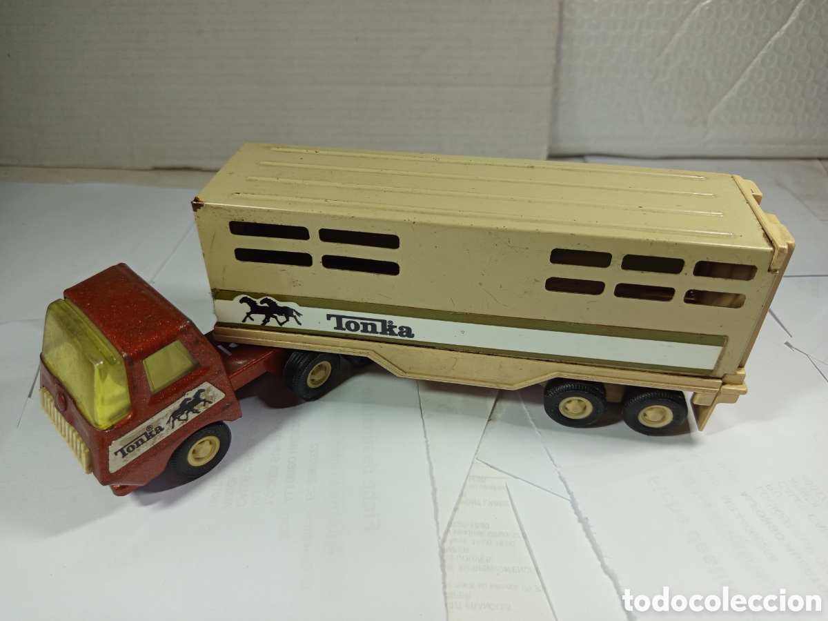 Coches a escala: Cami&oacute;n de transporte de caballos Tonka - Foto 3
