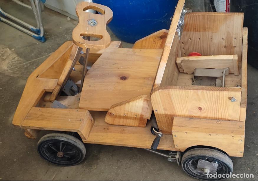 Coches a escala: COCHE CASERO PARA NI&Ntilde;O CON VOLANTE FRENOS ETC. VER DESCRIPCION