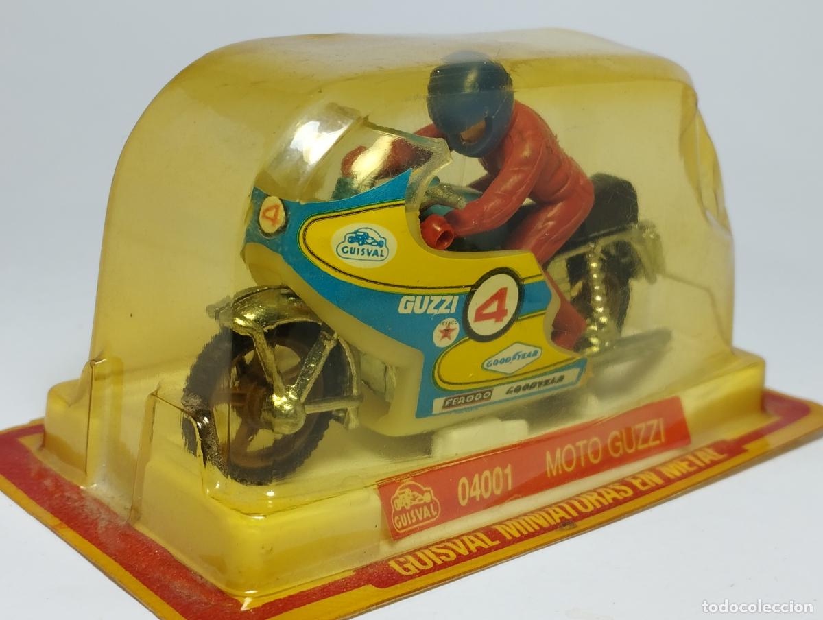 Coches a escala: MOTO GUZZI COMPETICION CON PILOTO DE GUISVAL CAMPEON SERIE TAURO NUEVA EN SU CAJA ORIGINAL