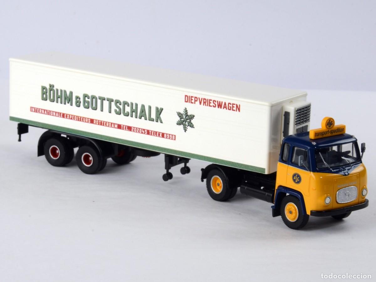 Coches a escala: Brekina Escala 1:87 H0 Cami&oacute;n Articulado Scania LB76 ASG / B&ouml;hm & Gottschalk Diepvrieswagen NL