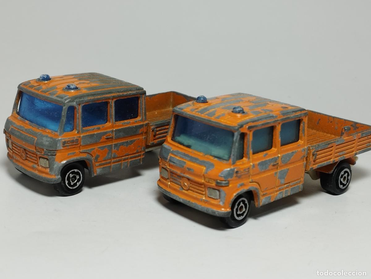 Coches a escala: LOTE 2 FURGONETA MERCEDES BENZ L 406 D DE MAJORETTE 1,64