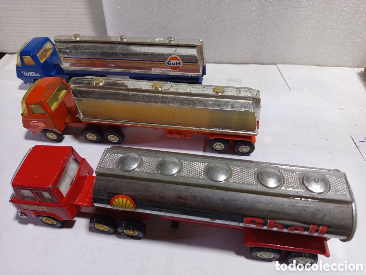 Coches a escala: 2 camiones cisterna Tonka - Foto 3