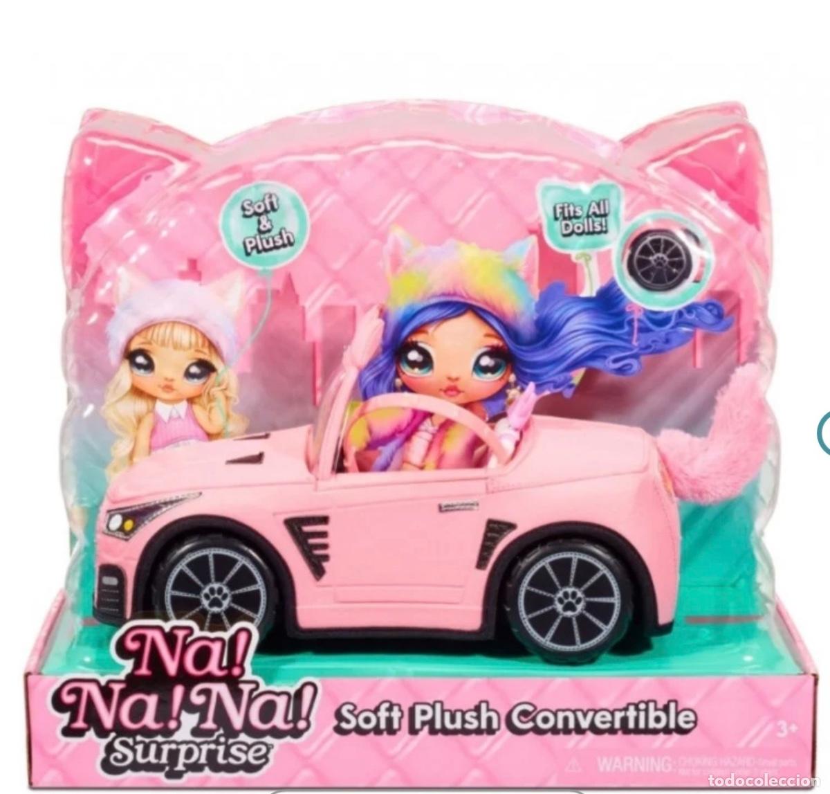 Coches a escala: Coche convertible mu&ntilde;eca color rosa