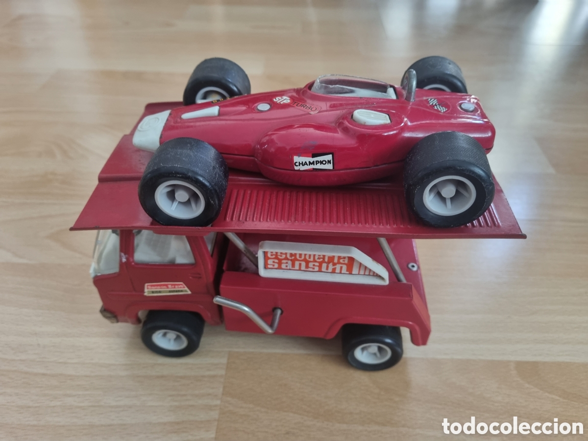 Coches a escala: Cami&oacute;n Sans&oacute;n Rico Vintage 70s + Coche Rojo