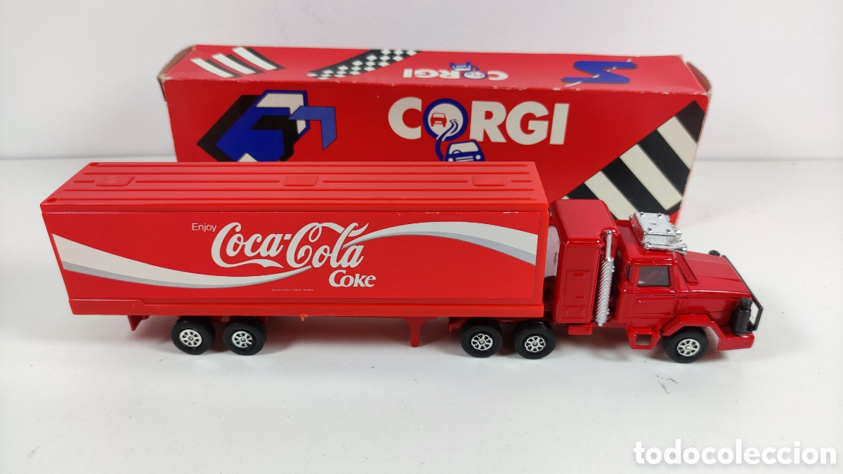 Coches a escala: Cami&oacute;n Scammel con remolque de Coca Cola Corgi Toys a&ntilde;os 80