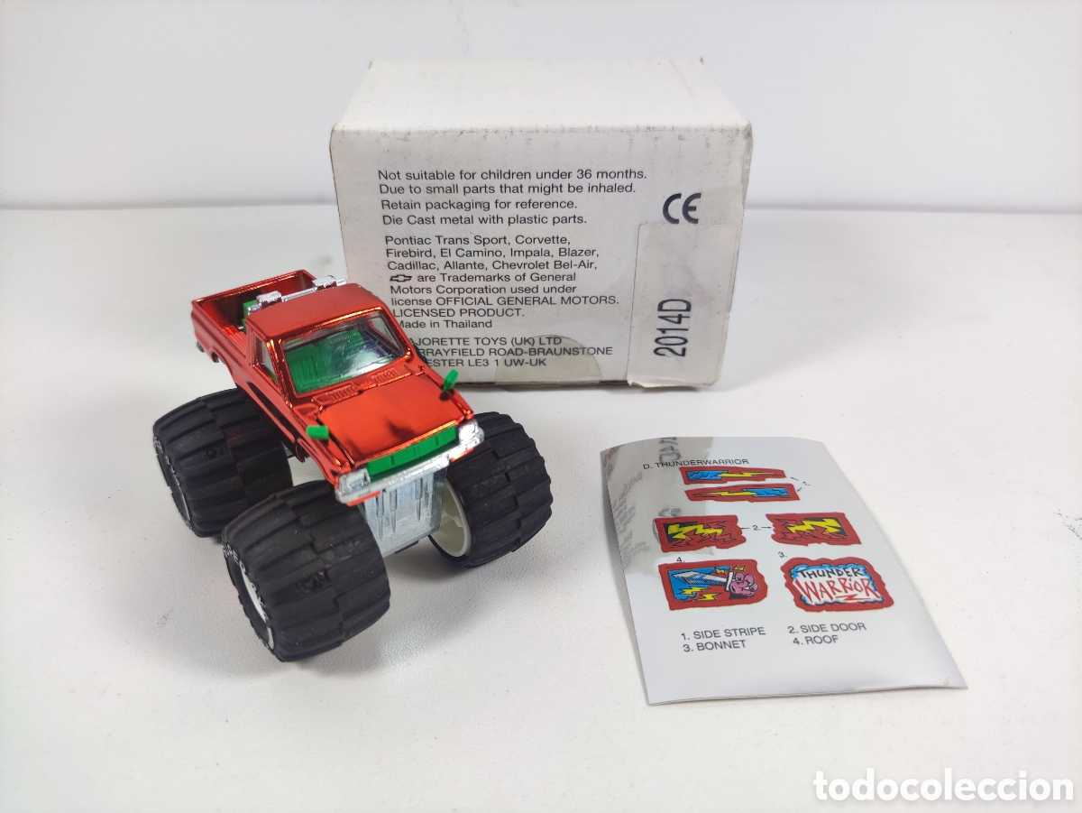 Coches a escala: Monster Truck Toyota Thunder Warrior de Majorette raro pickup esc 1/56