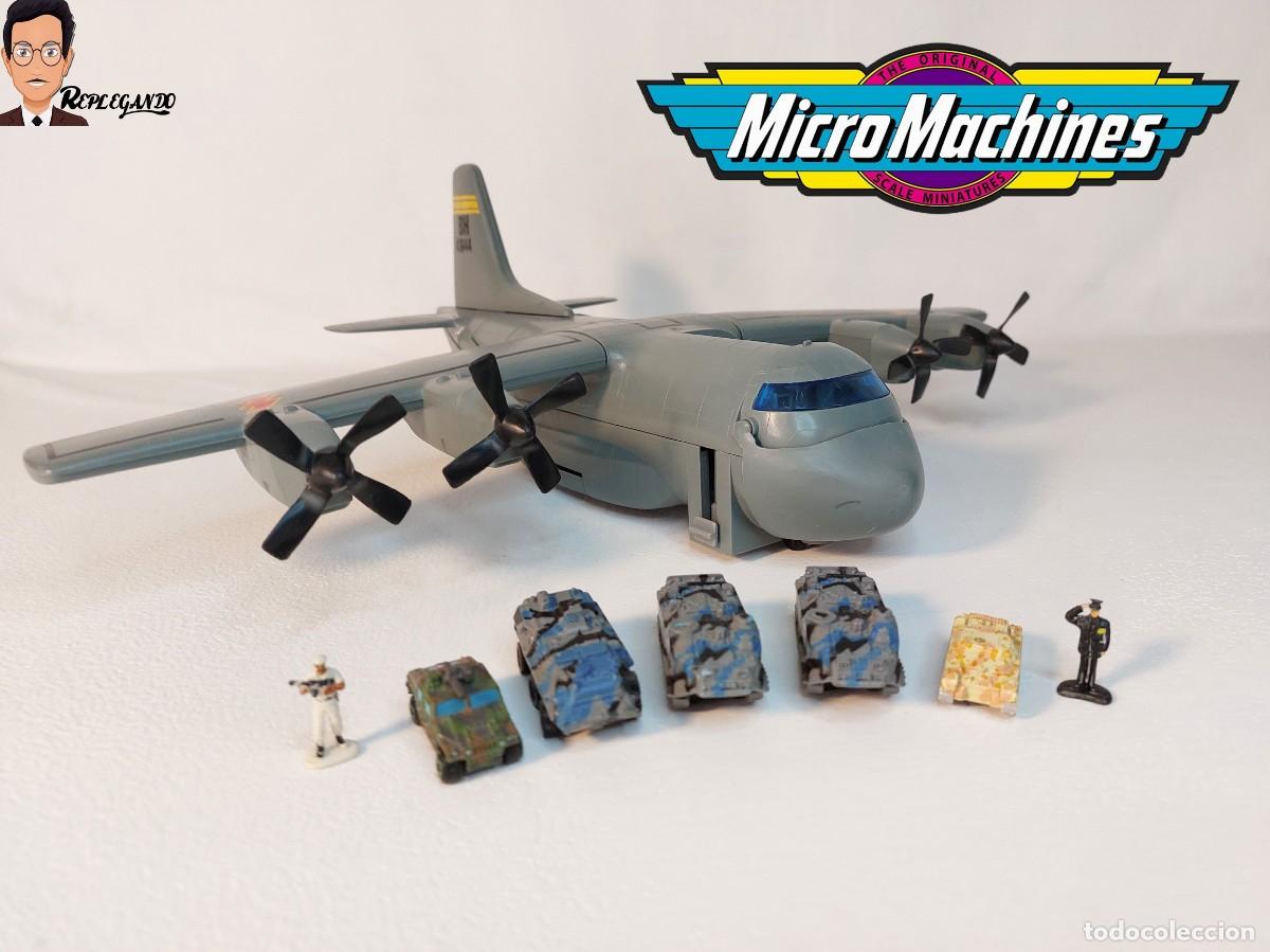 Coches a escala: MICRO MACHINES AVI&Oacute;N WILDCAT TRANSPORT REF. 64176 / MILITARY GALOOB + VEH&Iacute;CULOS Y FIGURAS A&Ntilde;OS 90