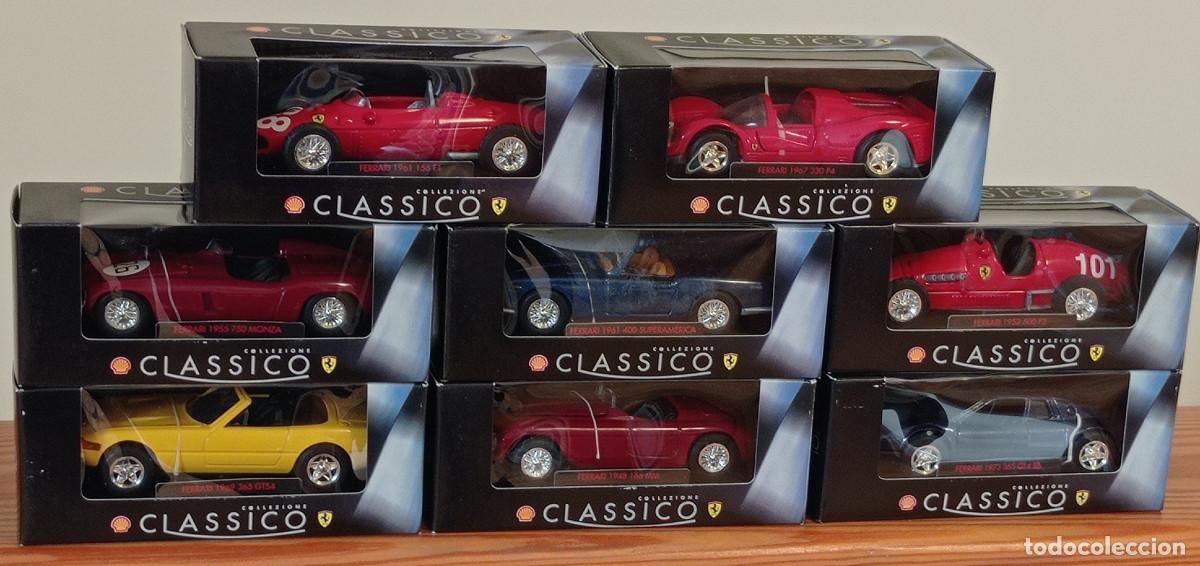 Coches a escala: Ferrari Collezione Classico (promocionada por Shell en 1998): 8 autos a escala 1:38