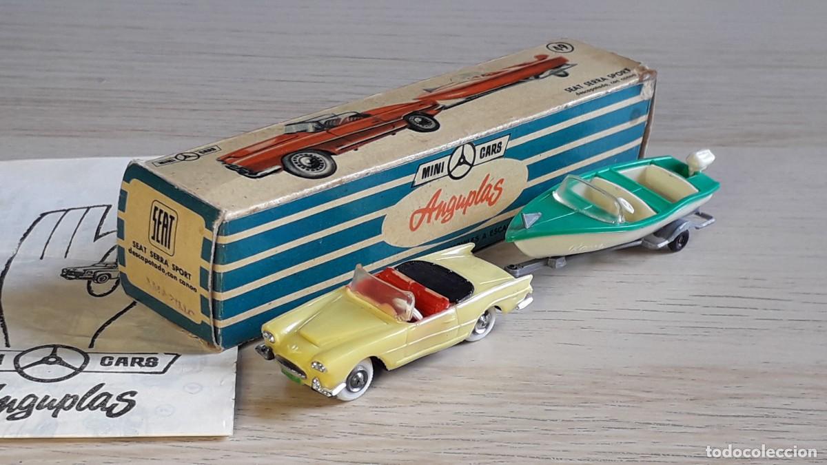 Coches a escala: Seat Serra + Canoa # 49, esc. 1/86 H0 1/87, Anguplas Minicars Mini-cars Spain, original 1960.