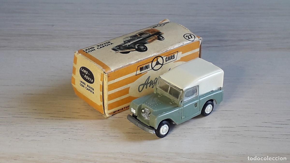 Coches a escala: Land Rover # 27, pl&aacute;stico esc. 1/86 H0 1/87, Anguplas Minicars Mini-cars Spain, original 1959.