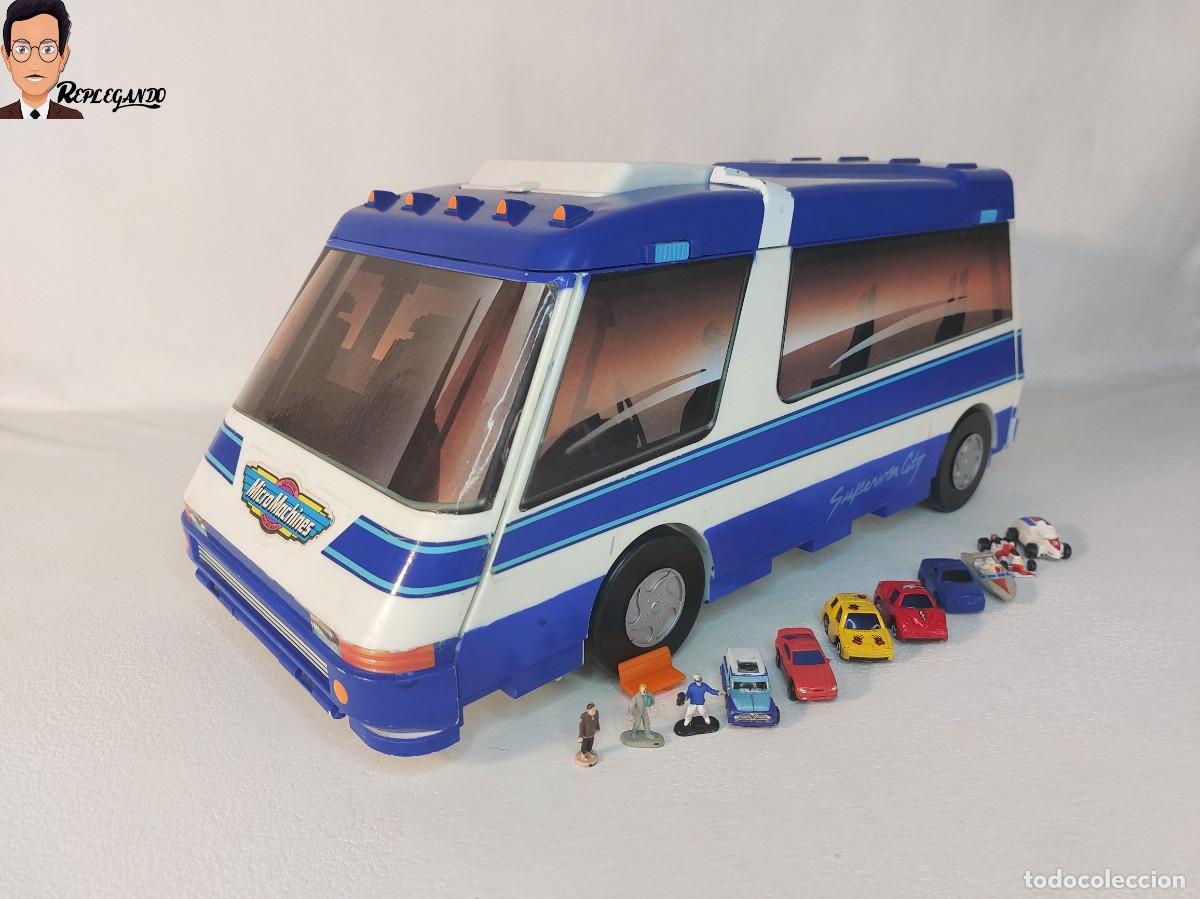 Coches a escala: MICROMACHINES SUPER VAN CITY CON COCHES Y FIGURAS : CARAVANA GALOOB A&Ntilde;OS 90 / JUGUETE VINTAGE