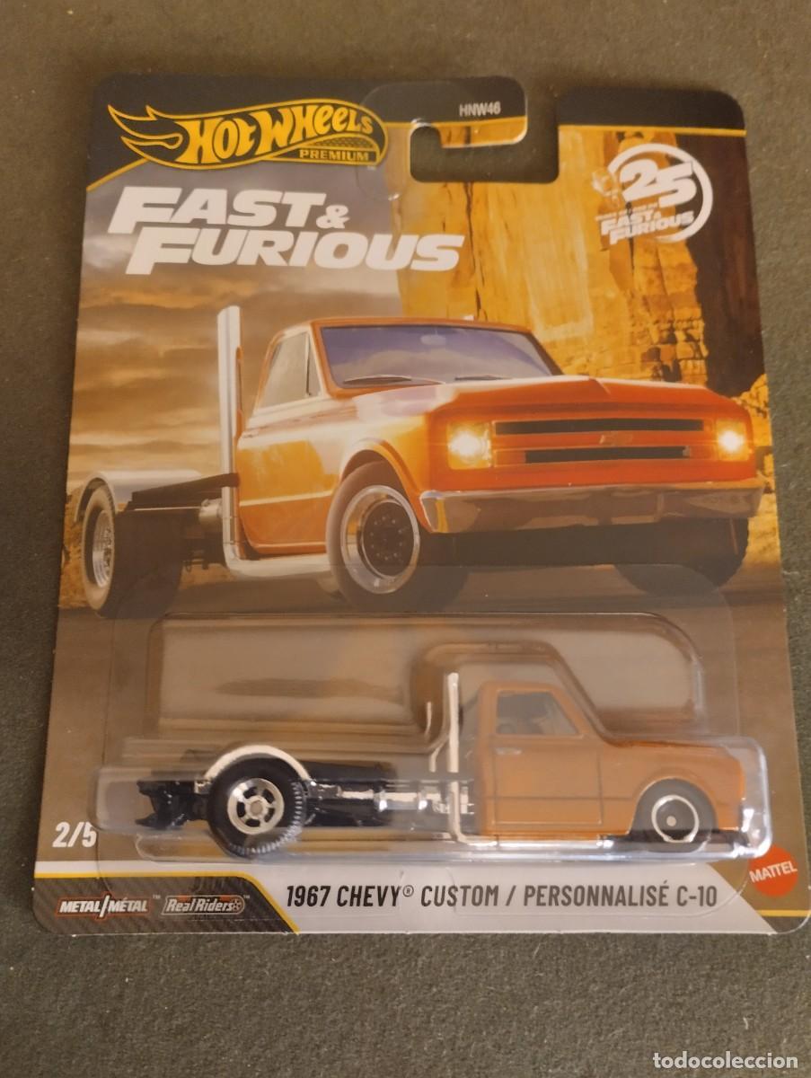 Coches a escala: Hot wheels premium fast furious Chevy c-10 custom