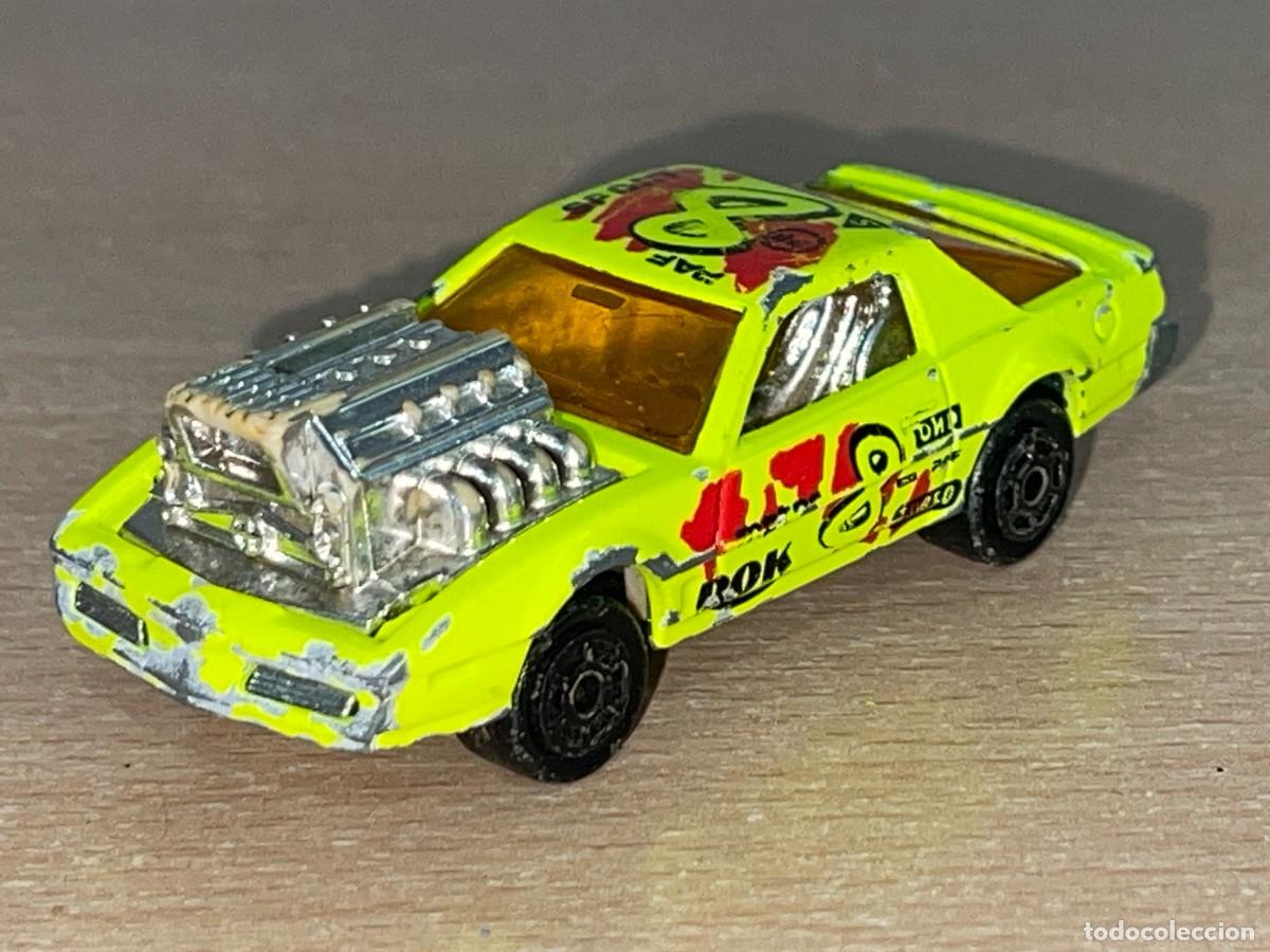 Coches a escala: 59- Majorette coche Pontiac amarillo die-cast metal car 1:62 n&ordm; 244 n&ordm; 293 a&ntilde;os 80 escala 1/62