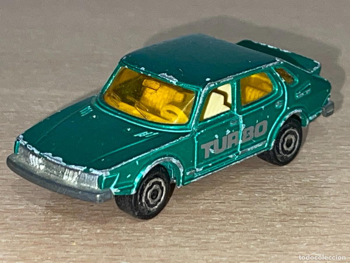 Coches a escala: 61- Majorette coche SAAB Turbo verde die-cast metal 1:62 n&ordm; 284 Made in France a&ntilde;os 80 escala 1/62