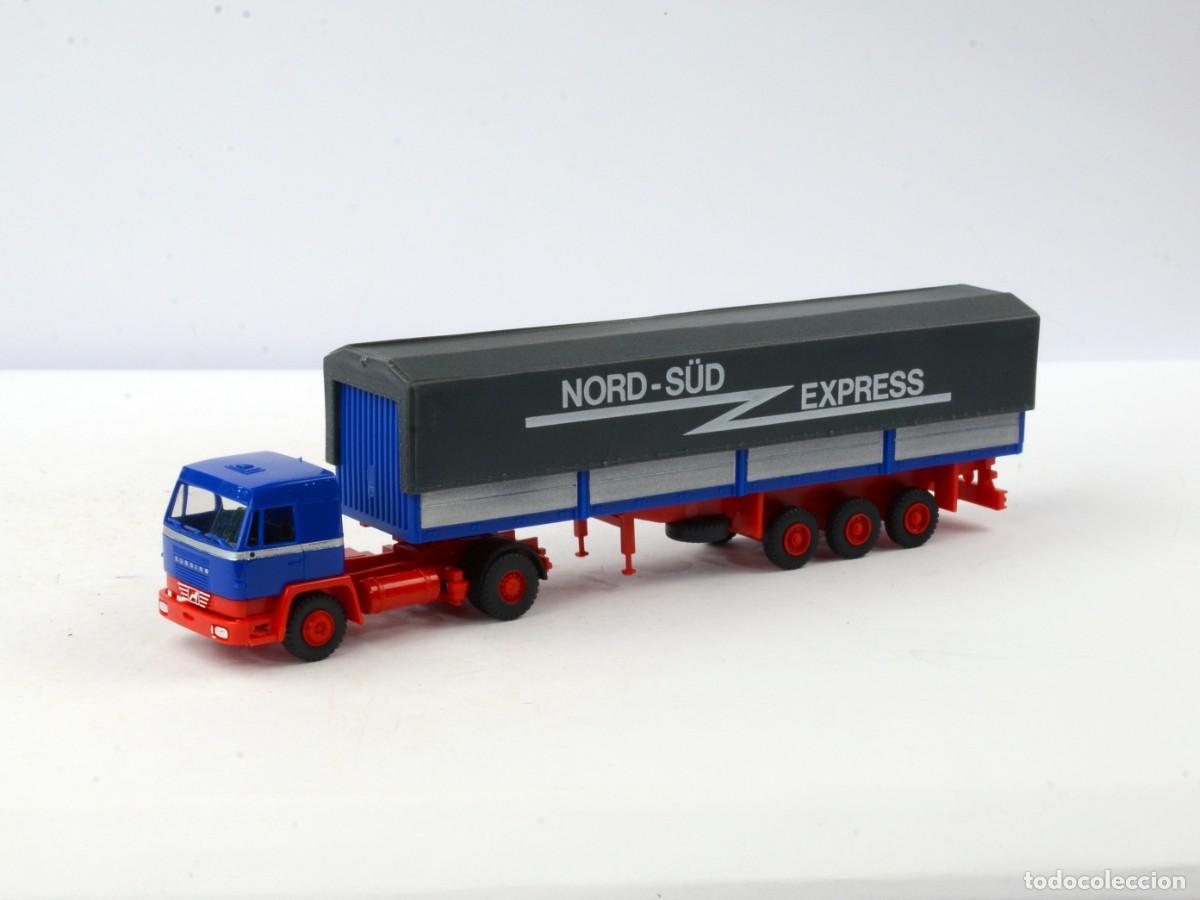 Coches a escala: Roskopf Escala 1:87 H0 Cami&oacute;n Articulado B&uuml;ssing BS16S Nord-S&uuml;d-Express Impecable con Caja