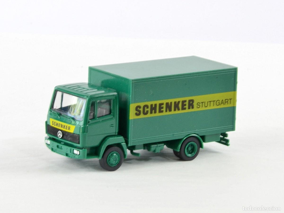 Coches a escala: Roskopf Escala 1:87 H0 Cami&oacute;n Mercedes Benz LN2 Schenker Stuttgart Impecable con Caja