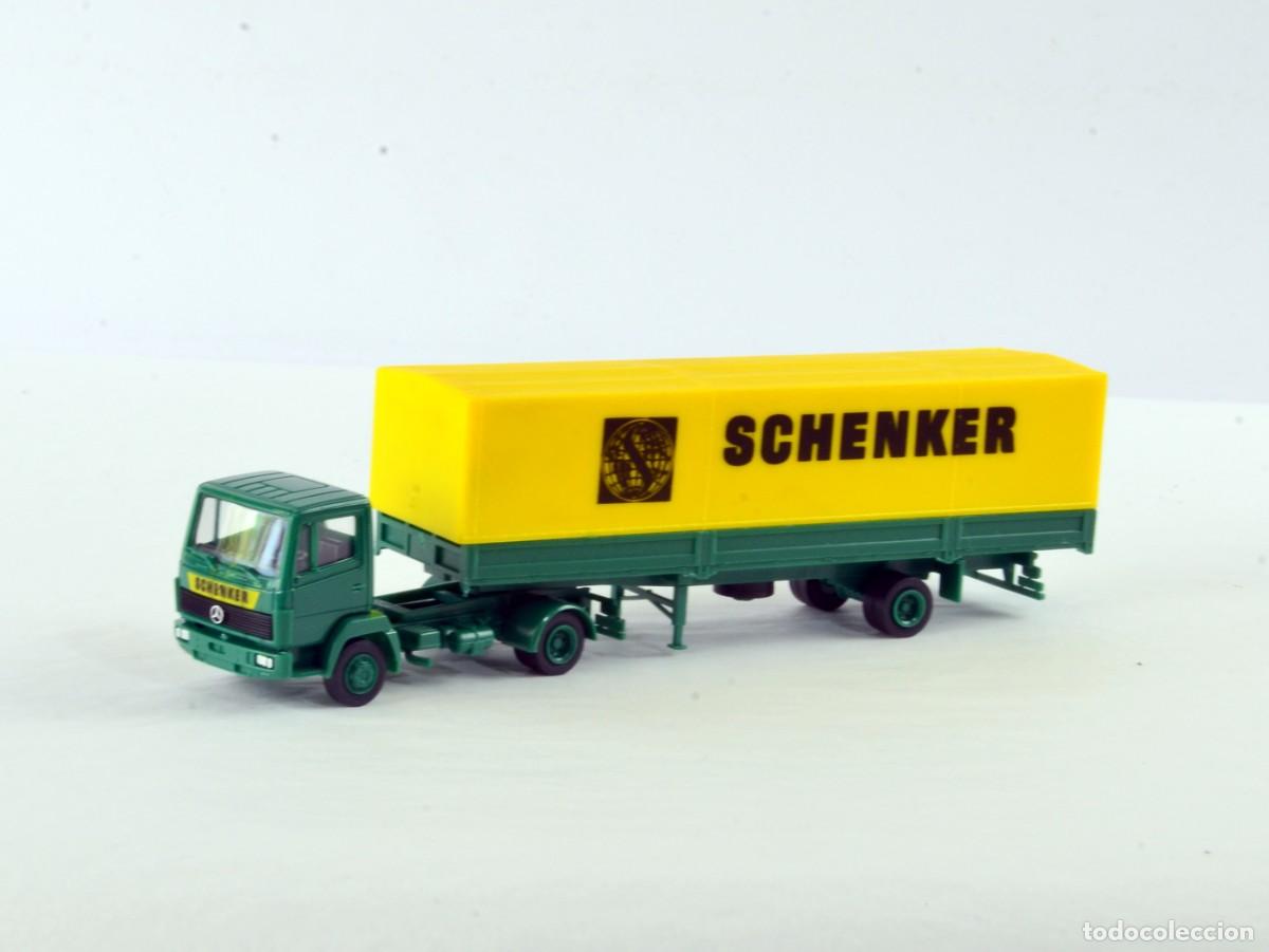 Coches a escala: Roskopf Escala 1:87 H0 469 Cami&oacute;n Articulado Mercedes Benz LN814 Schenker Impecable con Caja