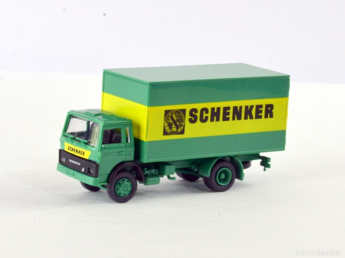 Coches a escala: Roco Escala 1:87 H0 Cami&oacute;n Magirus Deutz Schenker Impecable con Caja
