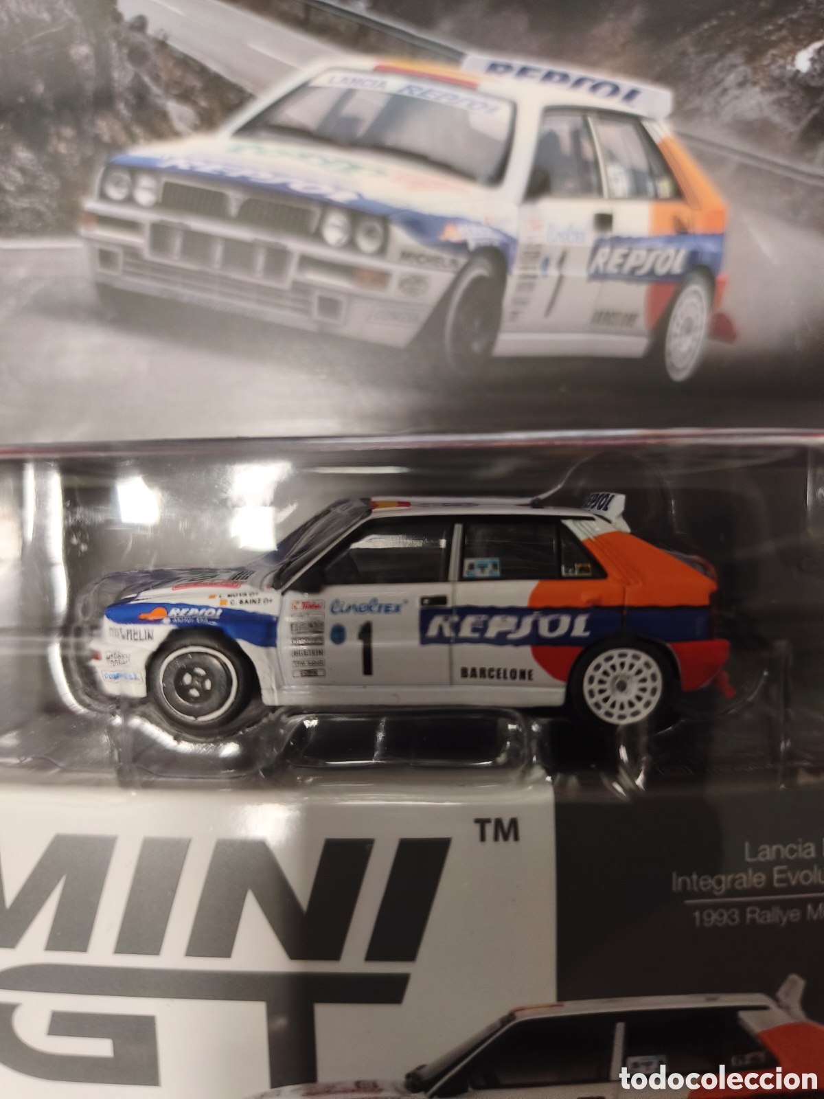 Coches a escala: Rally. Lancia Delta Integrale. C. Sainz-Montecarlo 1993. GtMini 1/64. Leer bien descripci&oacute;n