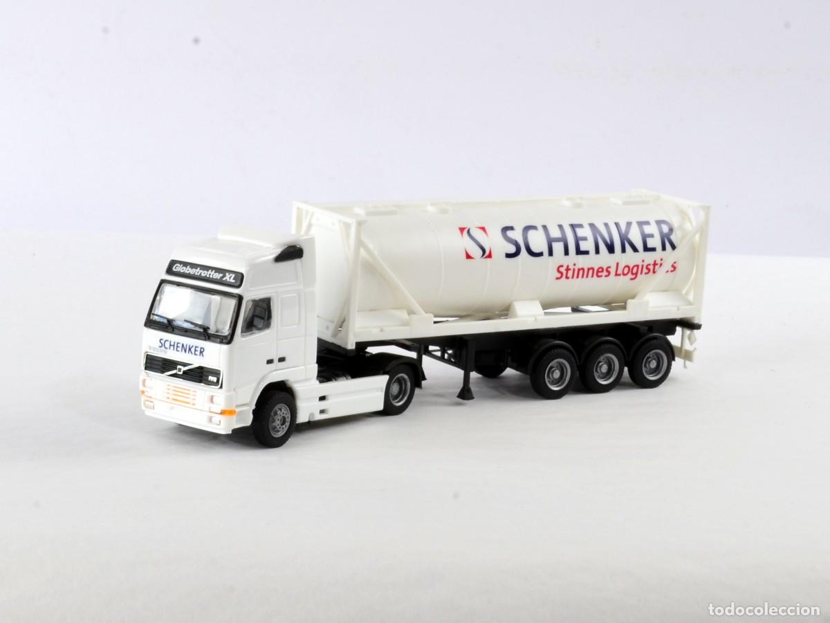 Coches a escala: Albedo Escala 1:87 H0 Cami&oacute;n Art Cisterna Volvo FH16 Schenker Stinnes Logistics Impecable con Caja