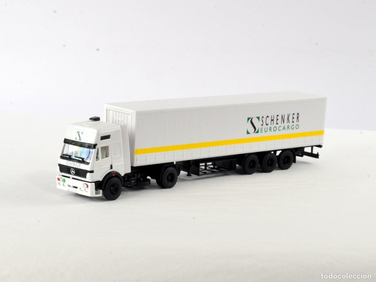 Coches a escala: B&S Modelle Escala 1:87 H0 Cami&oacute;n Articulado Mercedes Benz SK Schenker Eurocargo Impecable con Caja