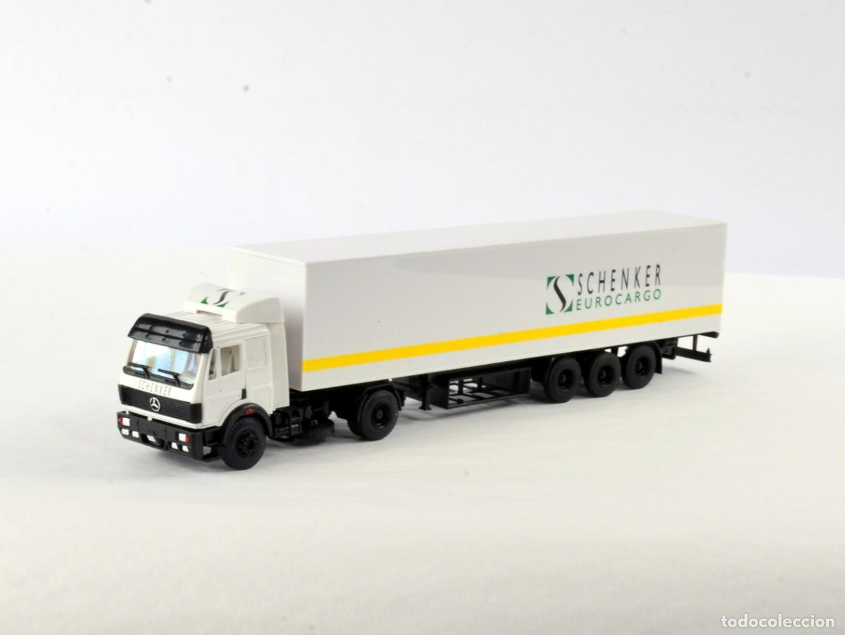 Coches a escala: B&S Modelle Escala 1:87 H0 Cami&oacute;n Articulado Mercedes Benz SK Schenker Eurocargo Impecable con Caja