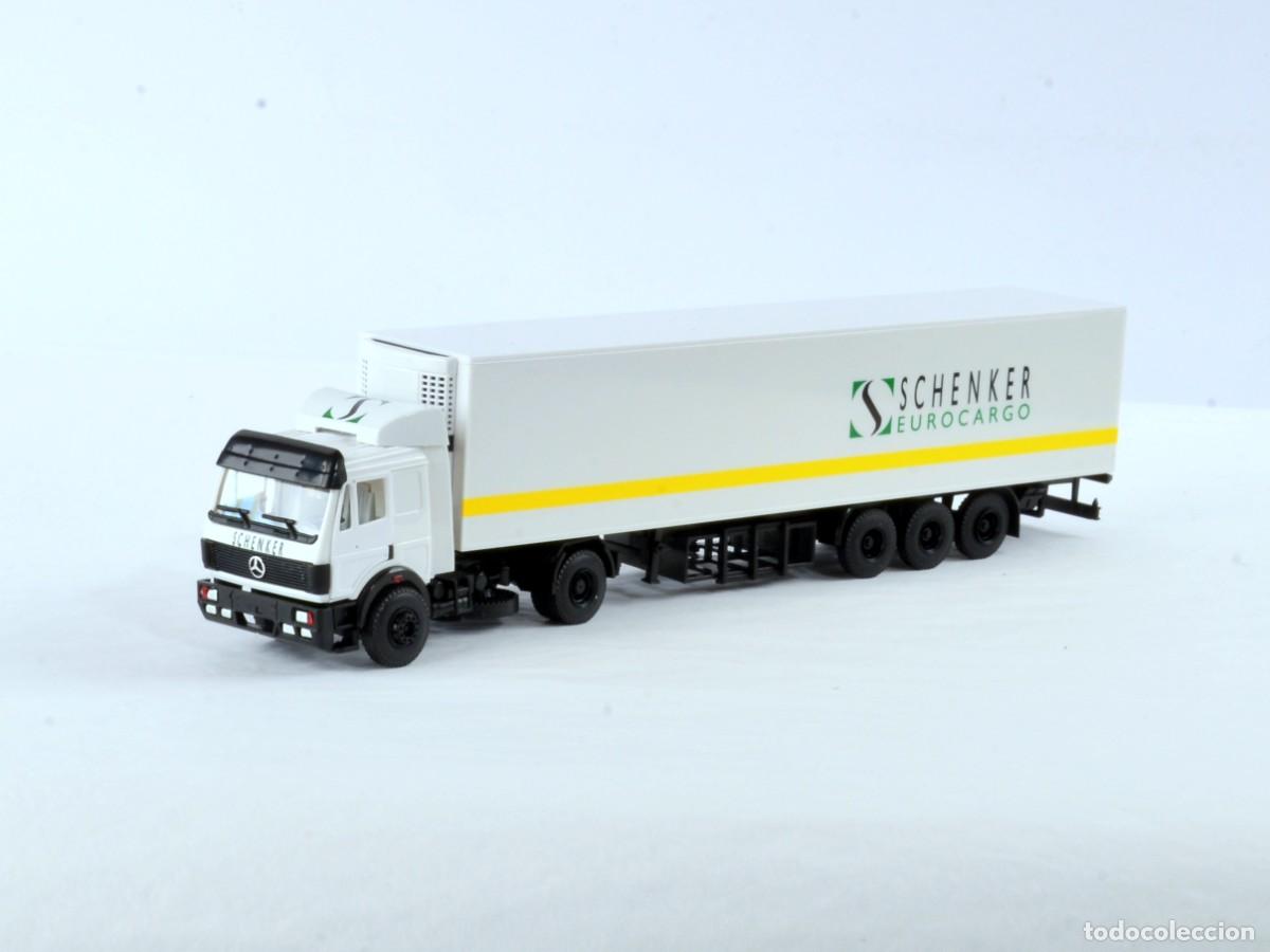 Coches a escala: B&S Modelle Escala 1:87 H0 Cami&oacute;n Articulado Mercedes Benz SK Schenker Eurocargo Impecable con Caja