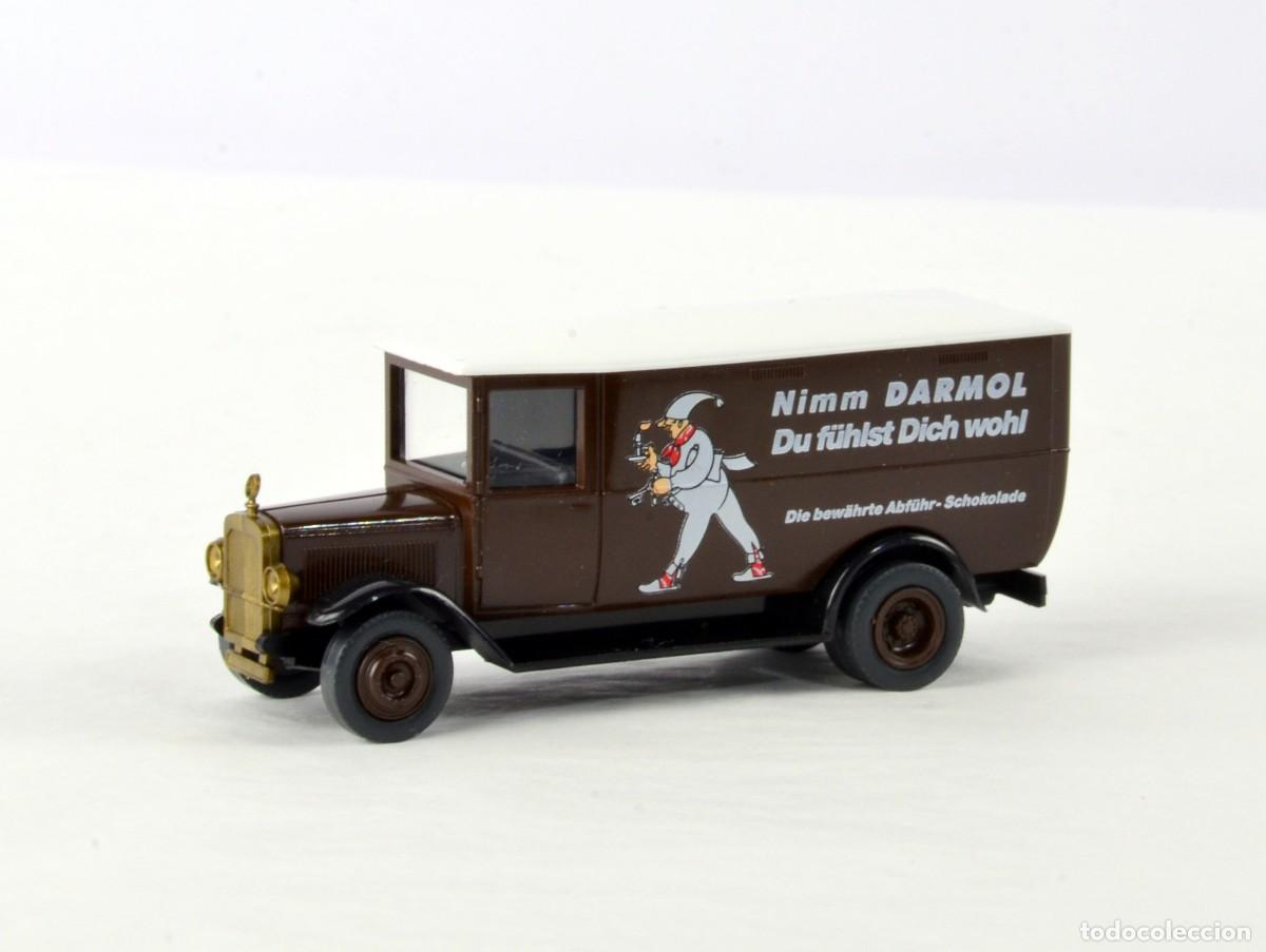 Coches a escala: Roskopf Escala H0 1:87 Cami&oacute;n Mercedes Benz L2 Darmol Impecable con Caja