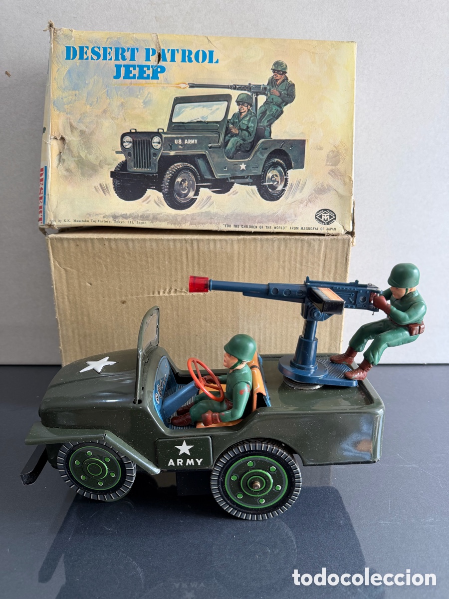 Coches a escala: Jeep jueguete antiguo hojalata