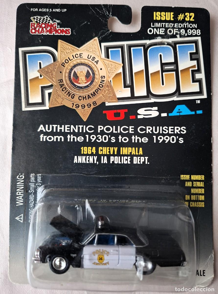 Coches a escala: RACING CHAMPIONS CHEVY IMPALA 1964 ANKENY, IA POLICE