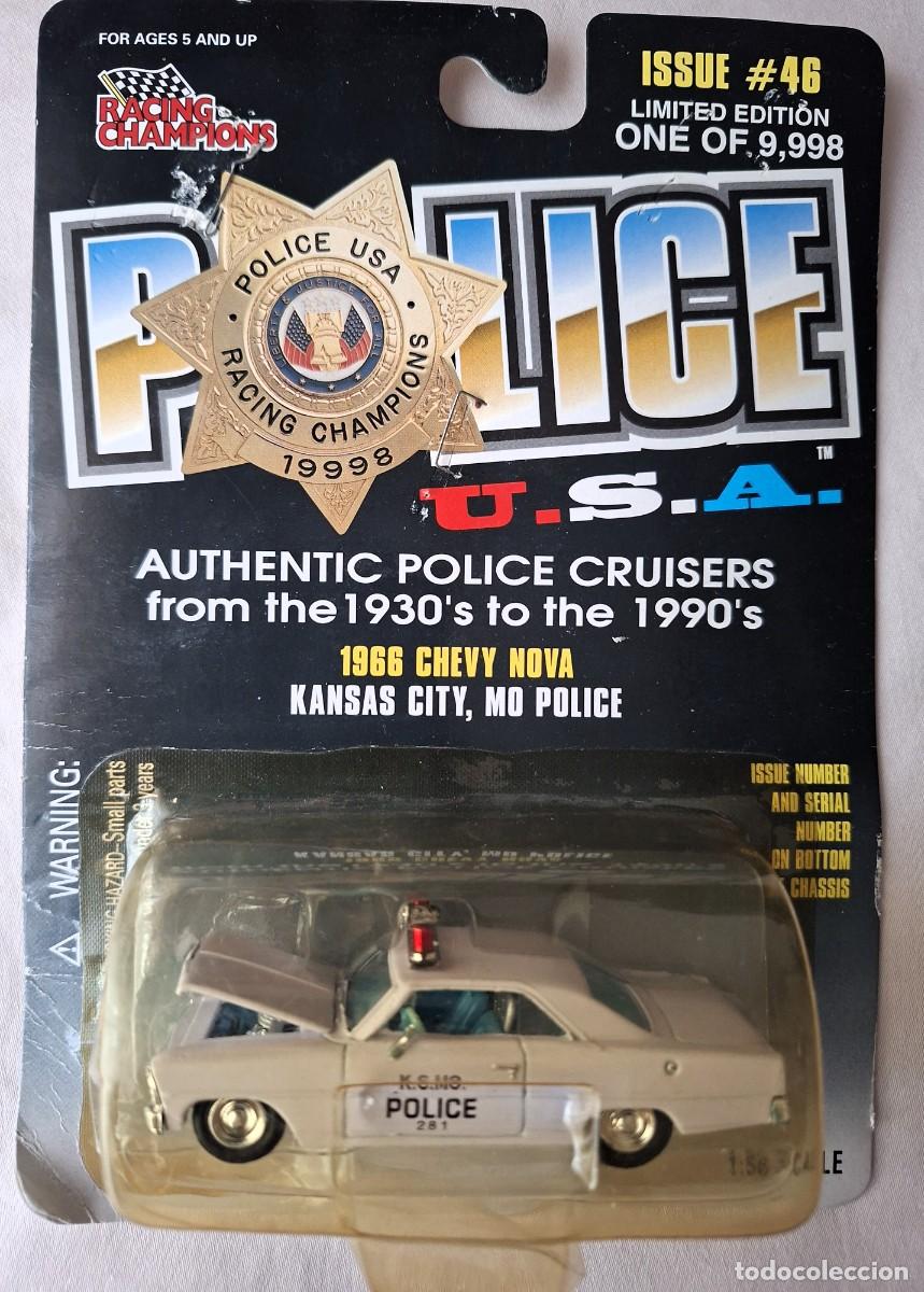 Coches a escala: RACING CHAMPIONS CHEVY NOVA 1966 KANSAS CITY, MO POLICE