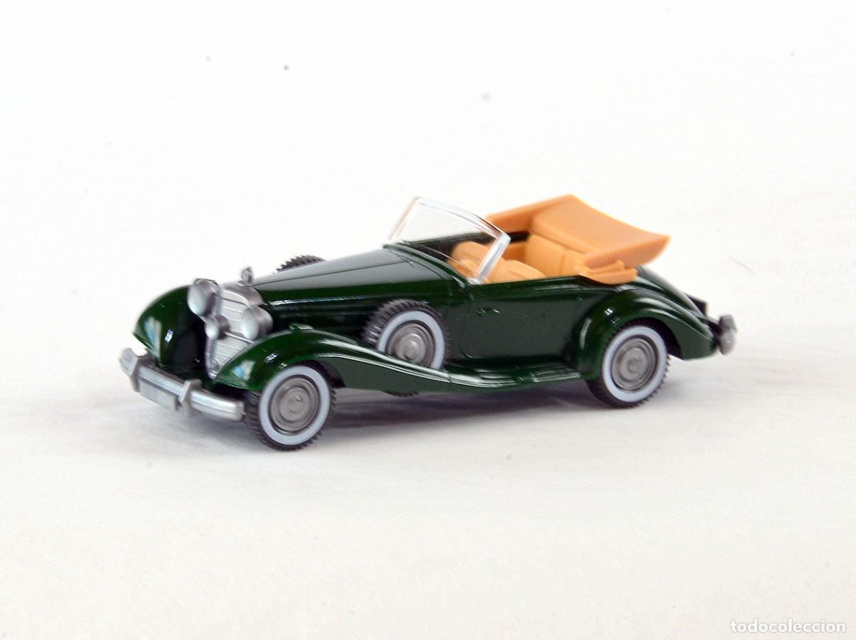 Coches a escala: Wiking Escala 1:87 H0 Mercedes Benz 540K Verde Impecable con Caja