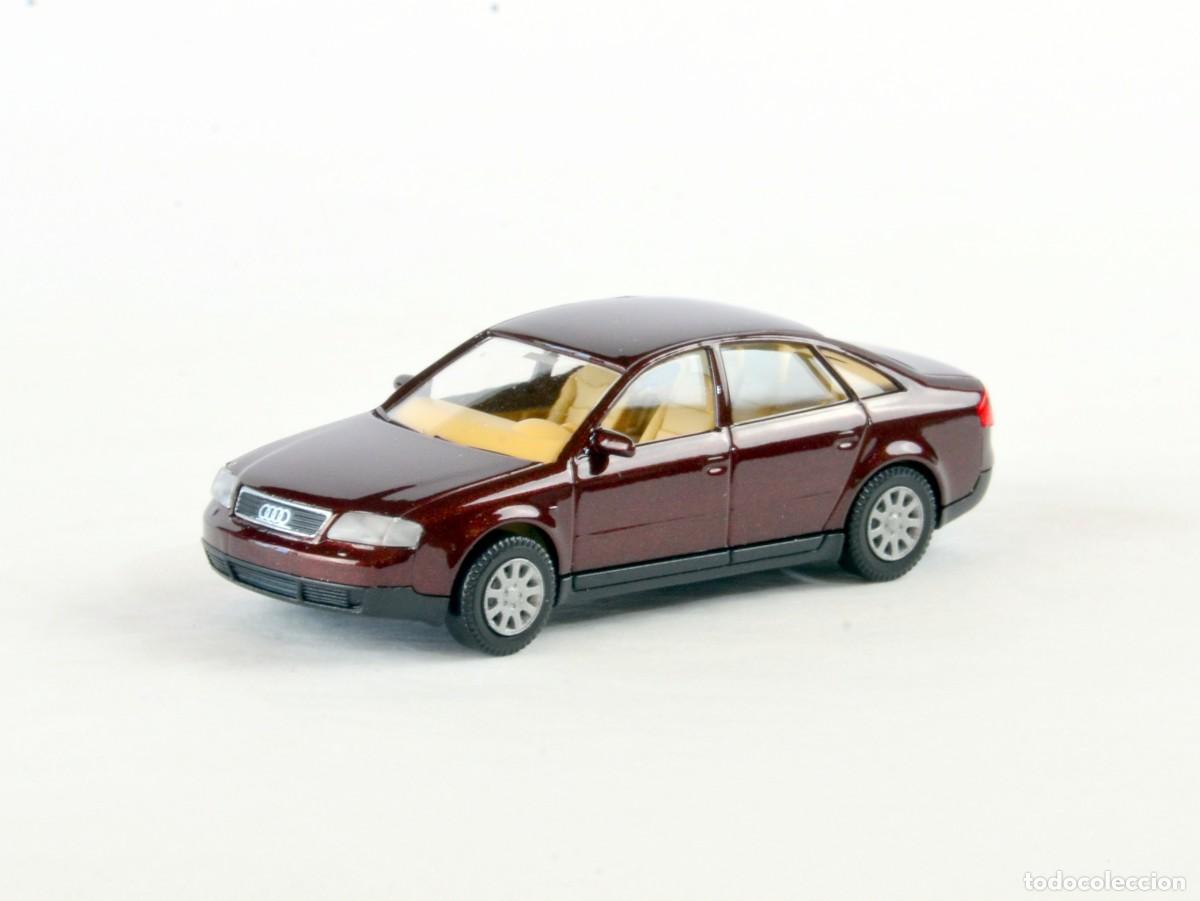 Coches a escala: Wiking Escala 1:87 H0 Audi A6 Burdeos Metalizado Impecable con Caja