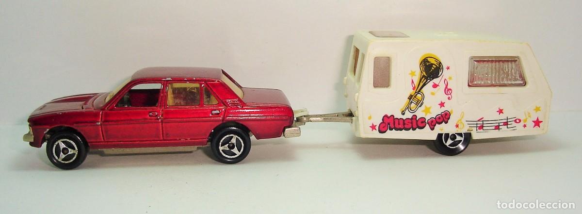 Coches a escala: PEUGEOT 604 CON CARAVANA MUSIC POP MAJORETTE ESCALA 1:60 LOTE 15
