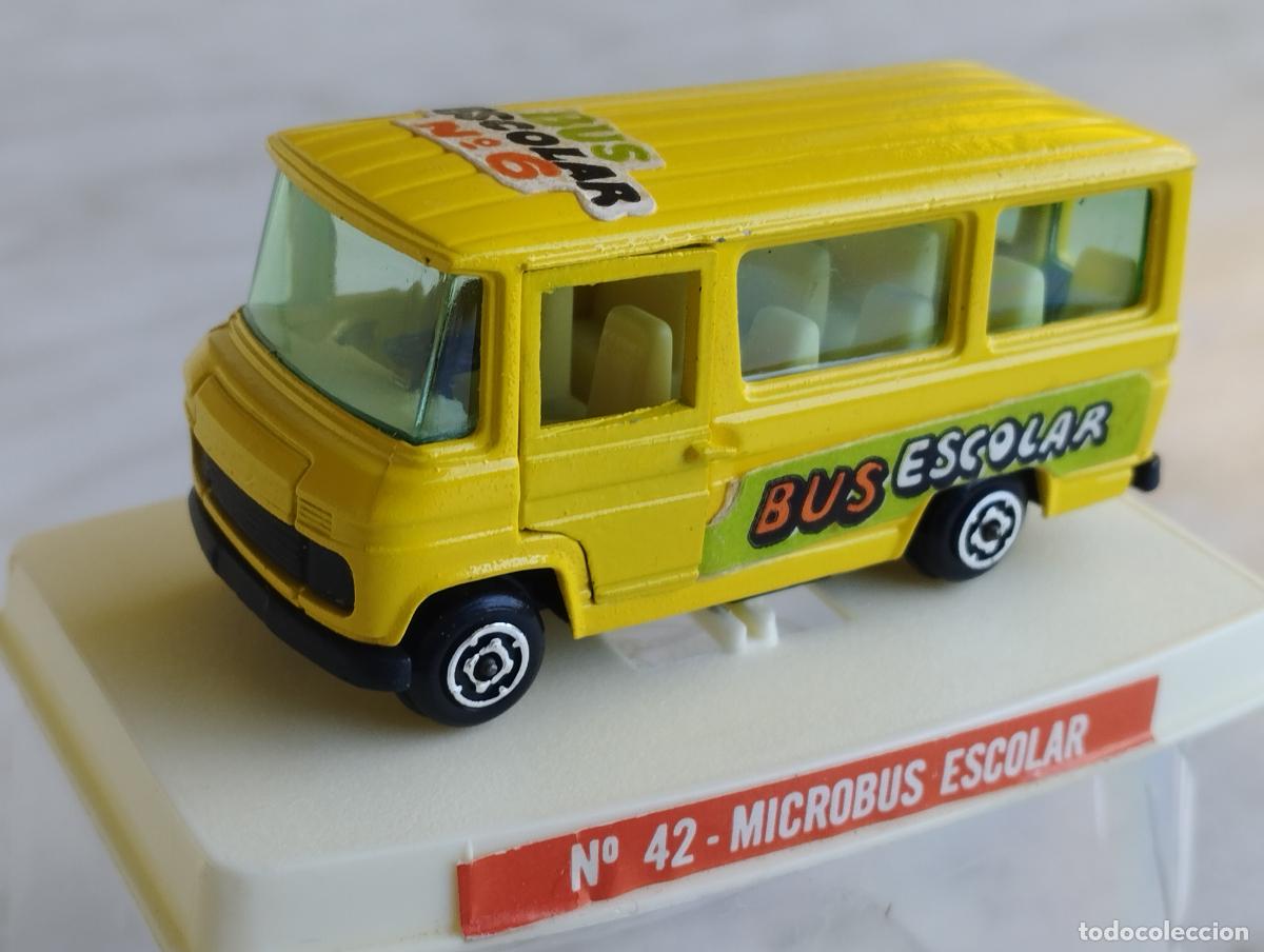 Coches a escala: EXCELENTE FURGONETA MERCEDES BENZ L 406 D MICROBUS ESCOLAR GUISVAL CAMPEON 1,64 NUEVA EN SU CAJA