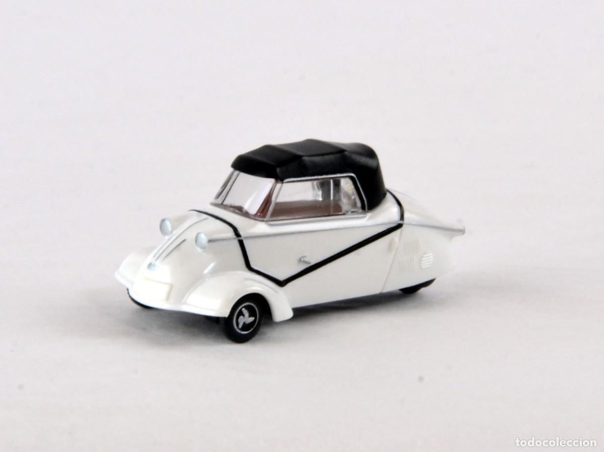 Coches a escala: Wiking Escala 1:87 H0 Messerschmitt Microcoche Blanco Impecable con Caja