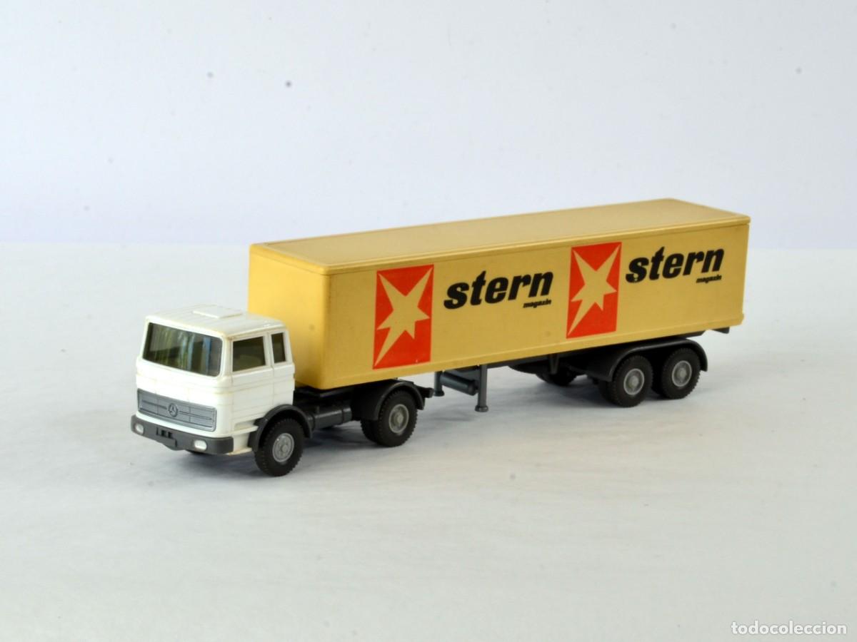 Coches a escala: Wiking Escala 1:87 H0 Antiguo Cami&oacute;n Articulado Mercedes Benz 1620 Stern 1972 - 73