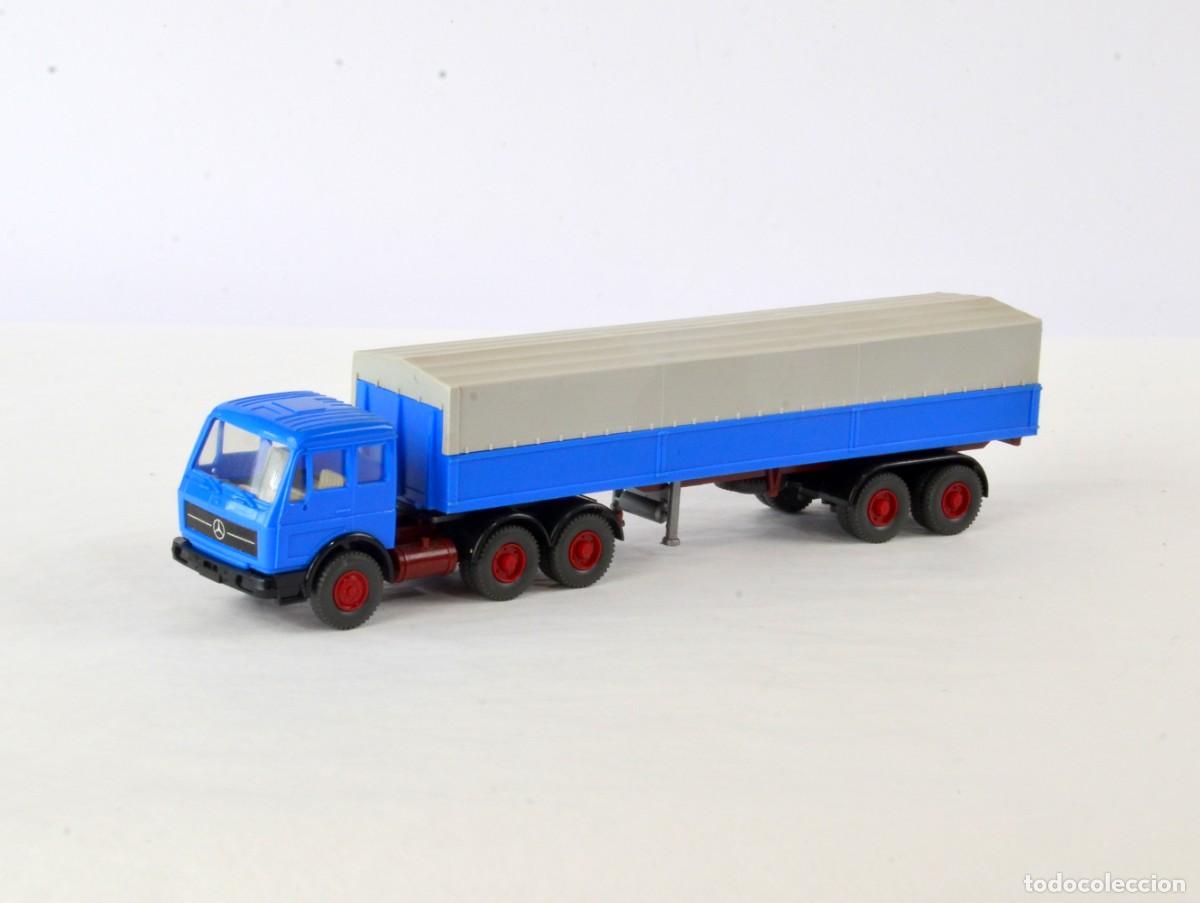 Coches a escala: Wiking Escala 1:87 H0 Antiguo Cami&oacute;n Articulado Mercedes Benz NG 1975 - 78
