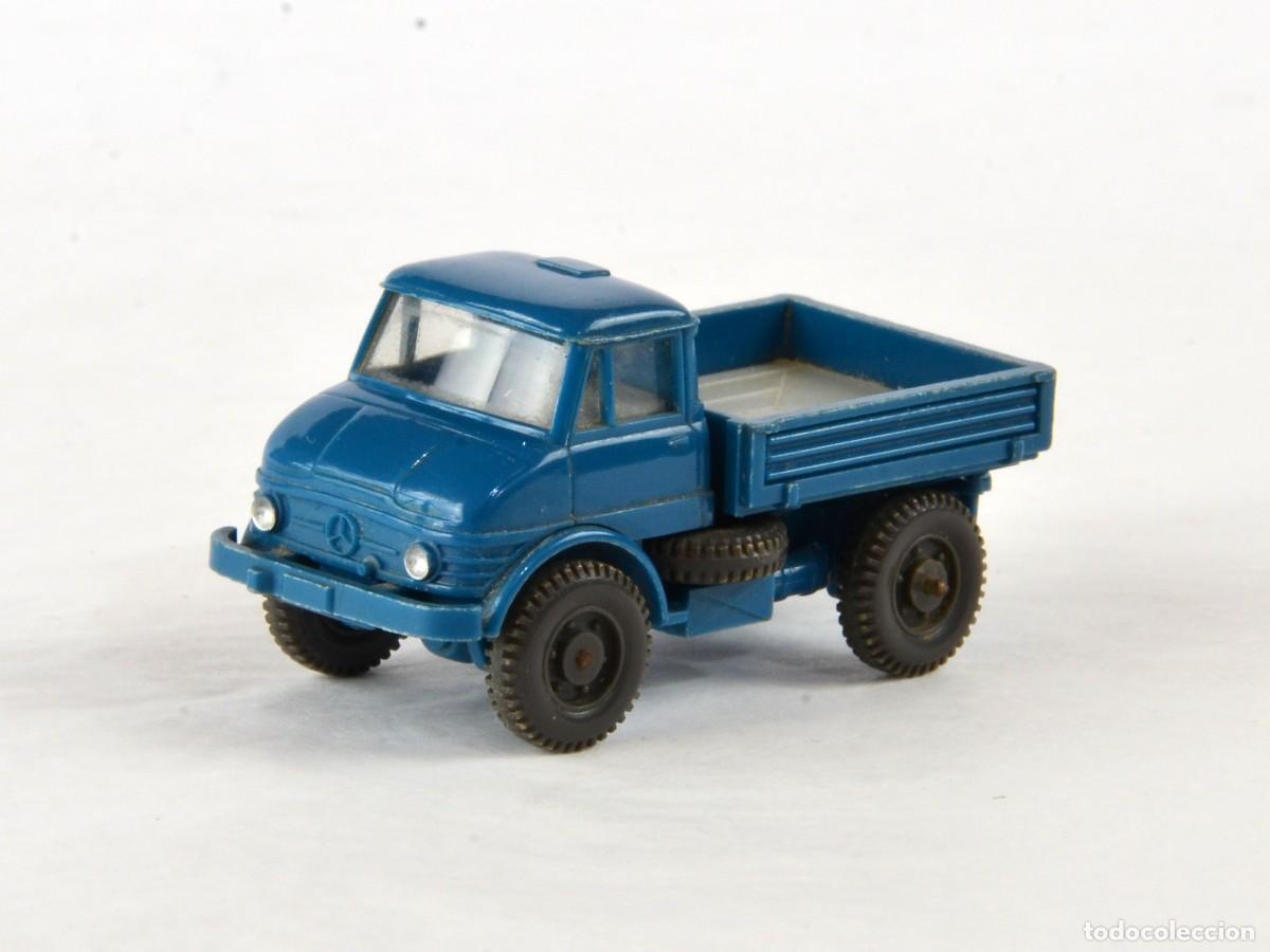 Coches a escala: Wiking Escala 1:87 H0 Antiguo Unimog 406 Azul 1967 - 83