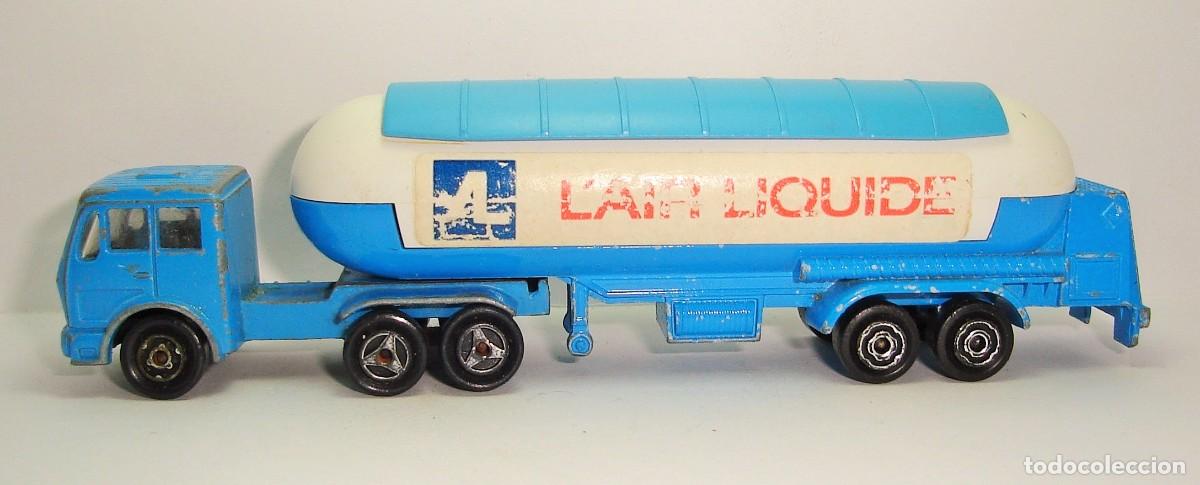 Coches a escala: CAMION MERCEDES AIRE LIQUIDO MAJORETTE ESCALA 1:100 LOTE 62