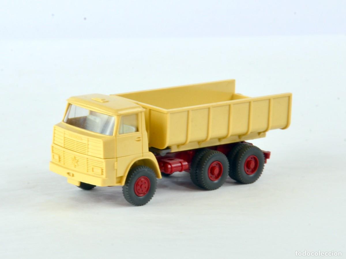 Coches a escala: Wiking Escala 1:87 H0 Antiguo Henschel HS22 Volquete Contenedor 1975 - 79
