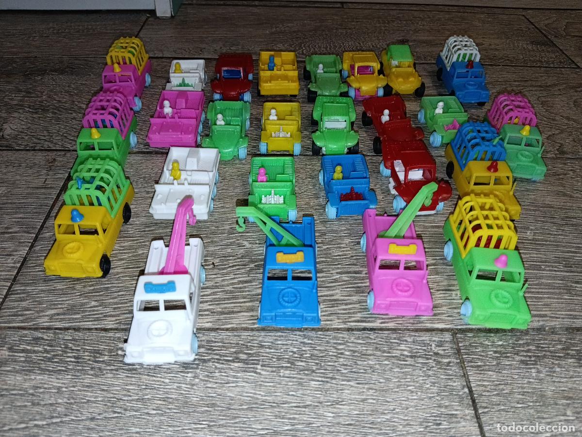 Coches a escala: Lote coches pl&aacute;stico Gr&uacute;as Land Rover Santana de Ruiz Safaris Jeeps Todoterreno Kiosco a&ntilde;os 70/80
