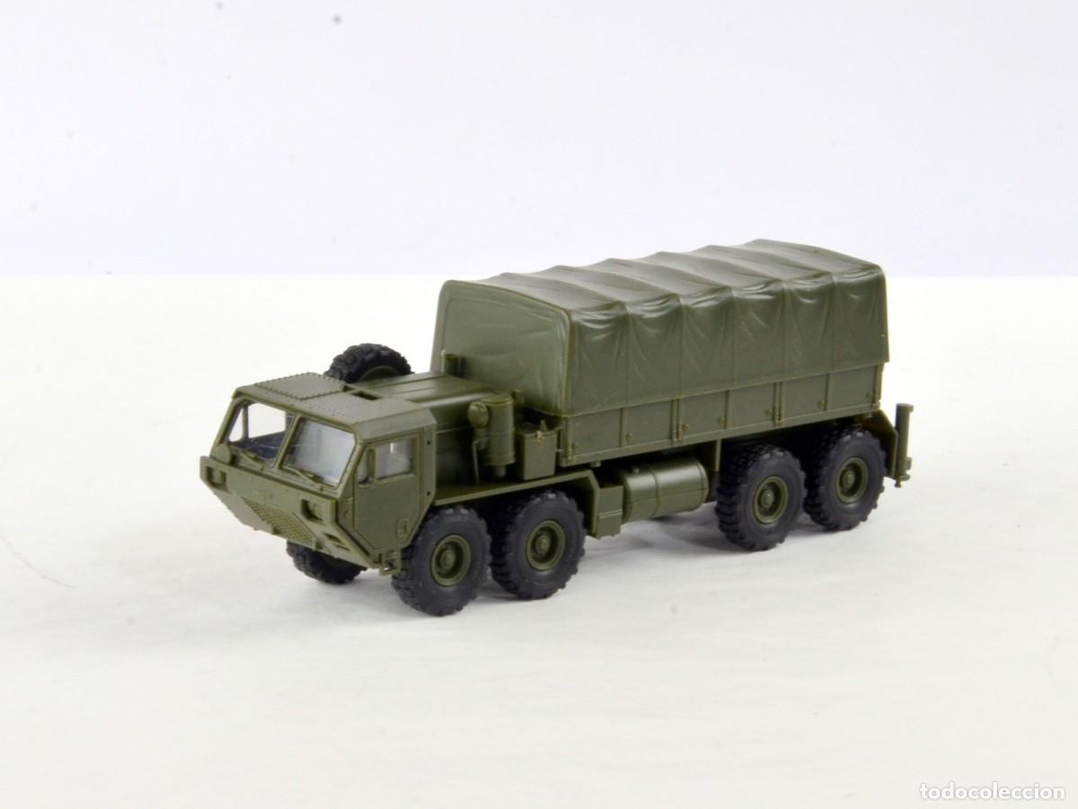 Coches a escala: Roco Minitanks Escala 1:87 H0 477 HEMTT M977 con Gr&uacute;a Impecable con Caja