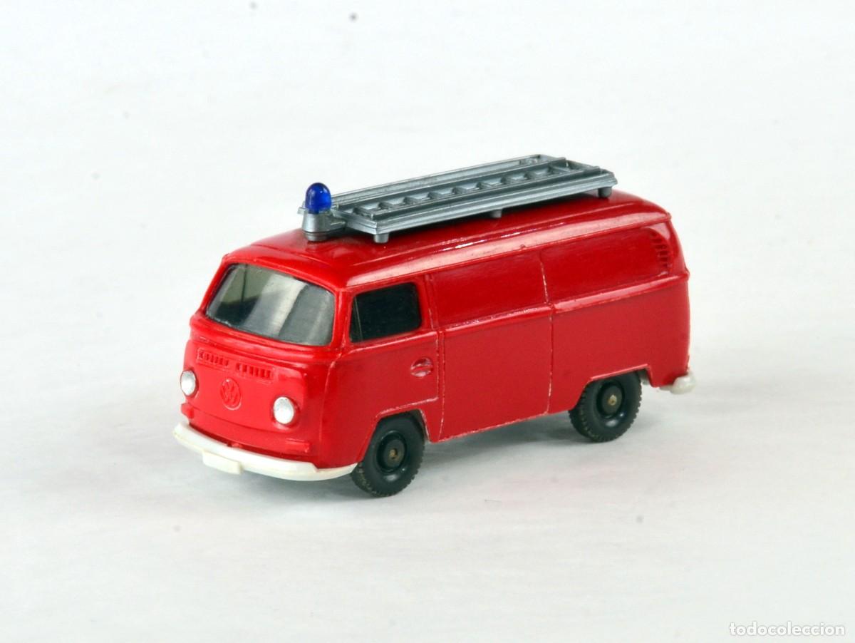 Coches a escala: Wiking Escala 1:87 H0 Antiguo VW Volkswagen T2 Bomberos, 1972 - 74