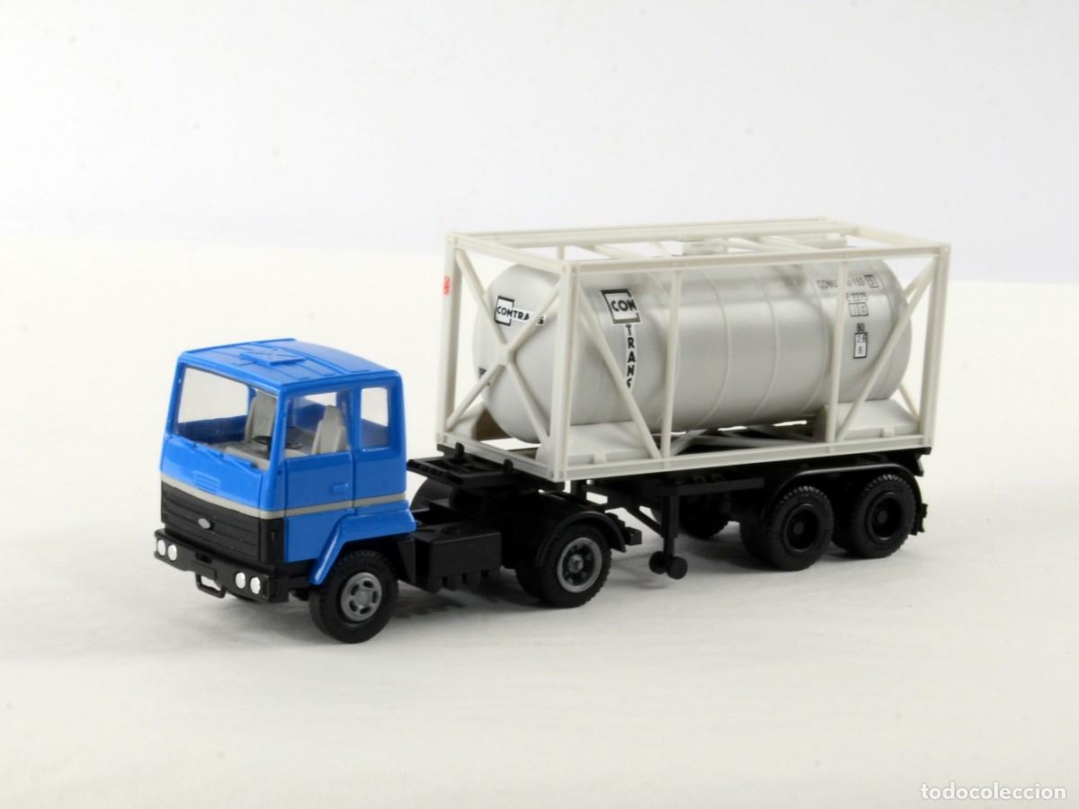 Coches a escala: Herpa Escala 1:87 H0 Ford Transcontinental Contenedor Cisterna Contrans Impecable con Caja