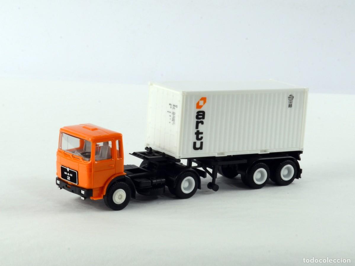 Coches a escala: Herpa Escala 1:87 H0 MAN F8 Contenedor Cisterna Artu Impecable