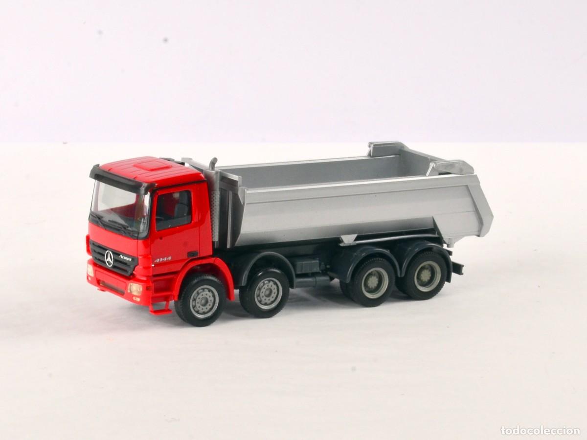 Coches a escala: Herpa Escala 1:87 H0 Mercedes Benz Actros 4153 4 Ejes Volquete Tolva con Caja