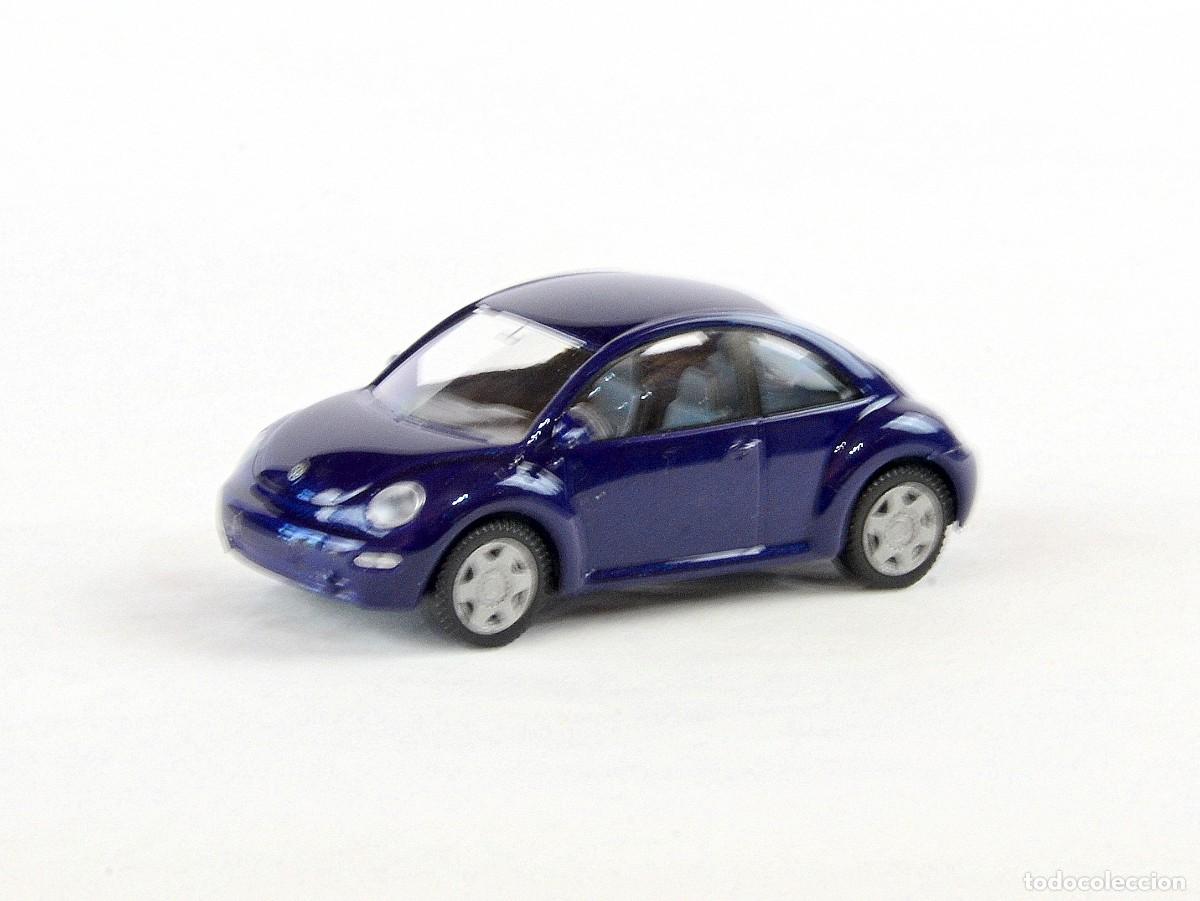 Coches a escala: Wiking Escala H0 1:87 Volkswagen New Beetle Azul Impecable con Caja